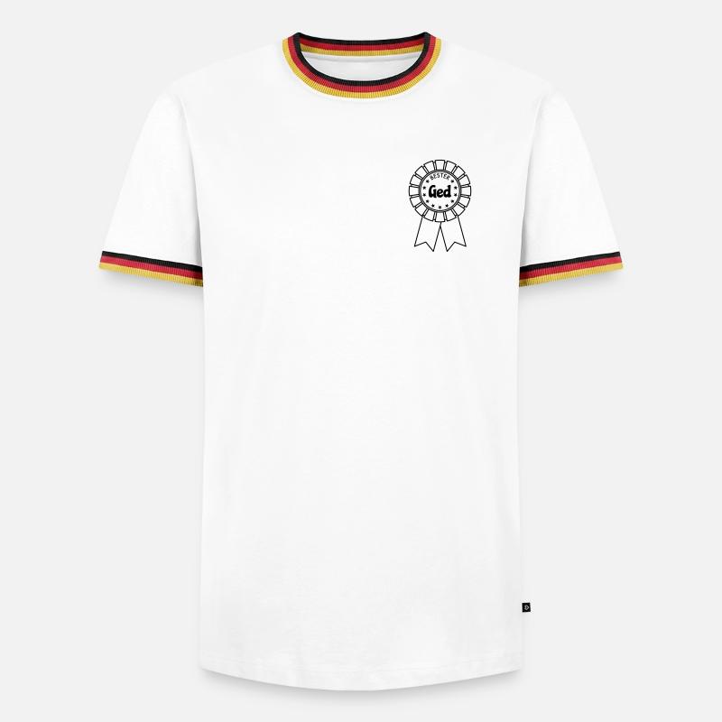 Bester Ged - Männer Kontrast-T-Shirt - Weiß/Dreifarbig