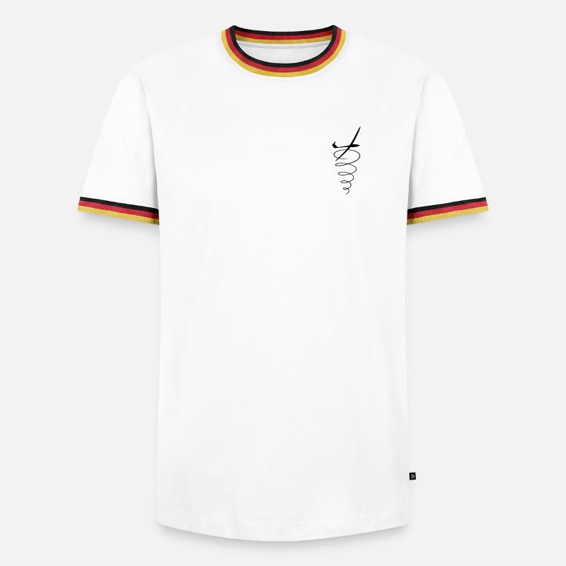 Thermalling Glider Black - Men's Ringer Shirt - white/tricolour
