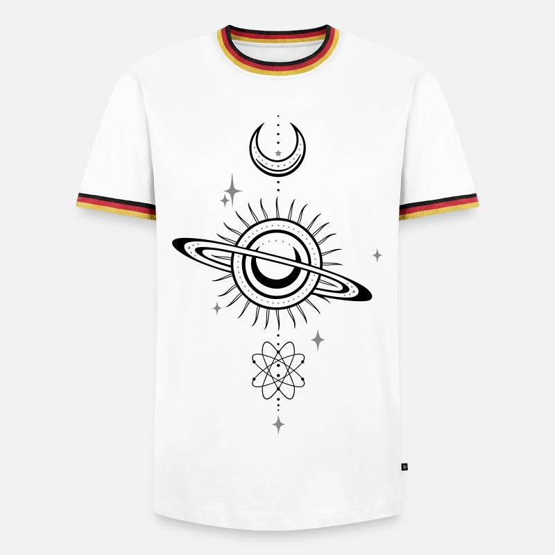 Universe Galaxy Planets Atom - Men's Ringer Shirt - white/tricolour