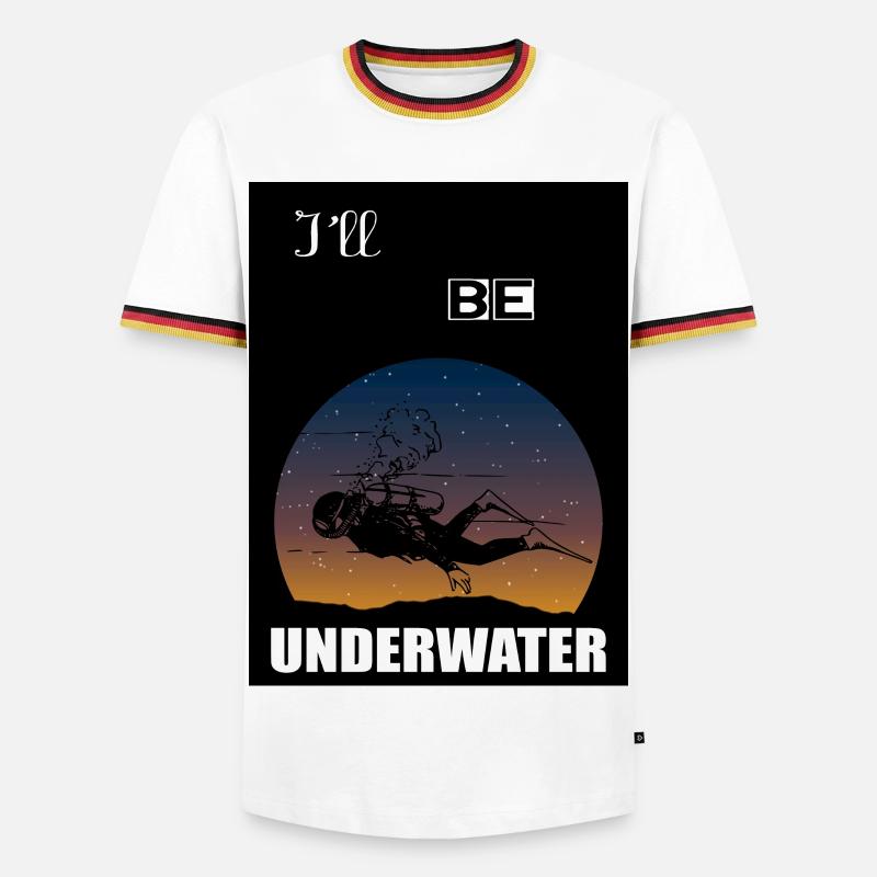 Ich werde unter Wasser sein - Männer Kontrast-T-Shirt - Weiß/Dreifarbig