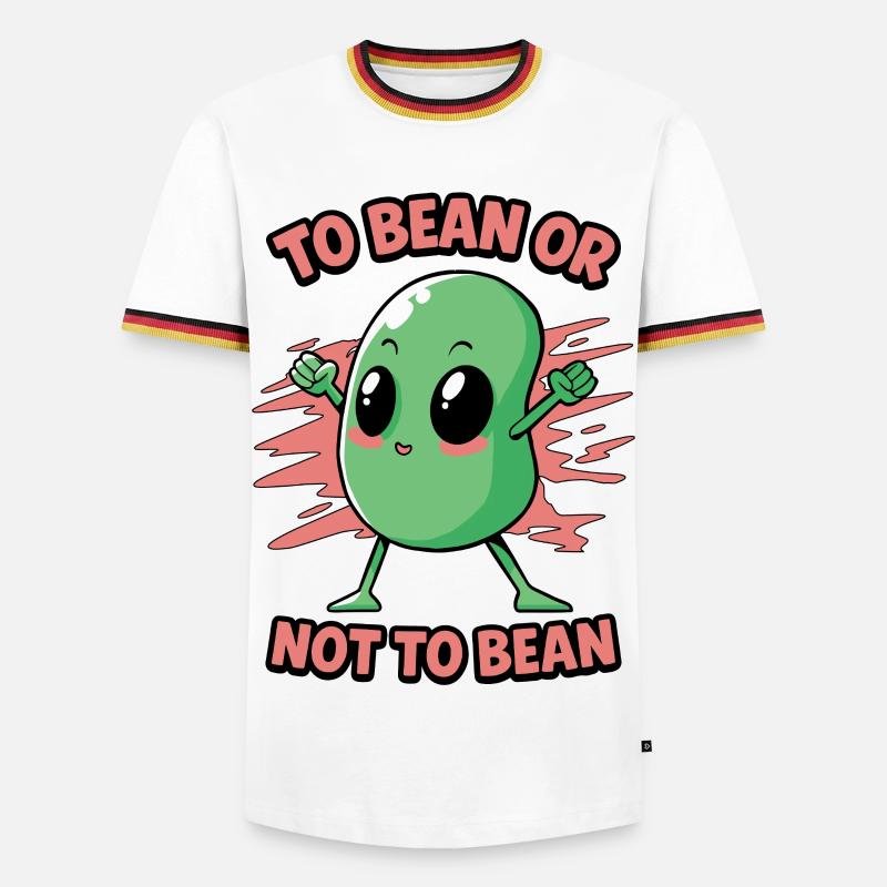 Bohne oder nicht Bohne - Männer Kontrast-T-Shirt - Weiß/Dreifarbig