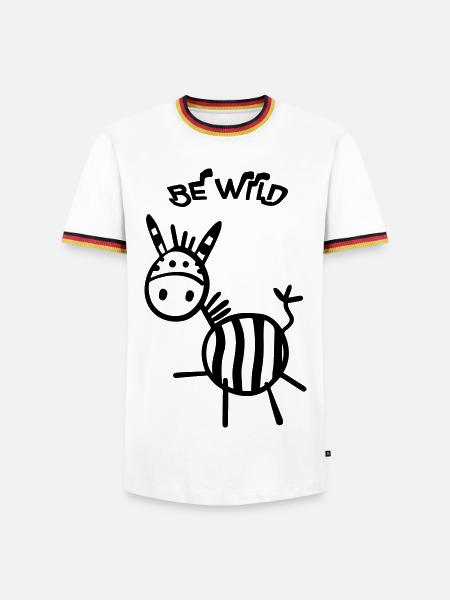 Be Wild Zebra - Men's Ringer Shirt - white/tricolour