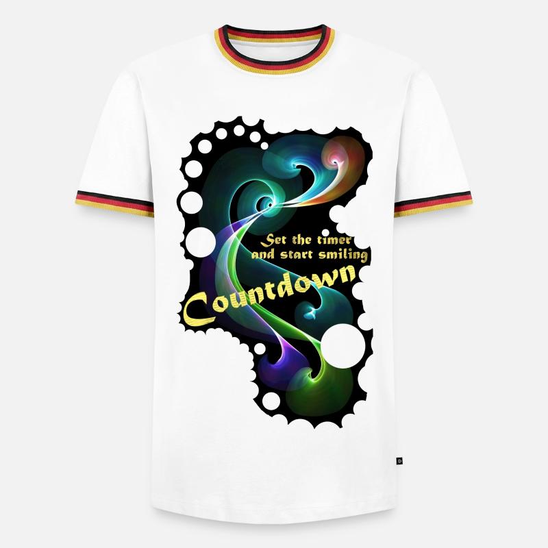 Countdown Smiling timer - Men's Ringer Shirt - white/tricolour