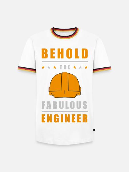 Fabulous Engineer Helmet - Men's Ringer Shirt - white/tricolour