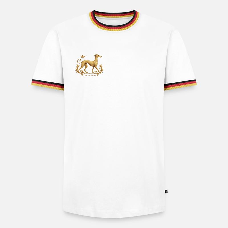 Libérez le Galgo - Broderie n°01 - T-shirt contrasté Homme - blanc/tricolore