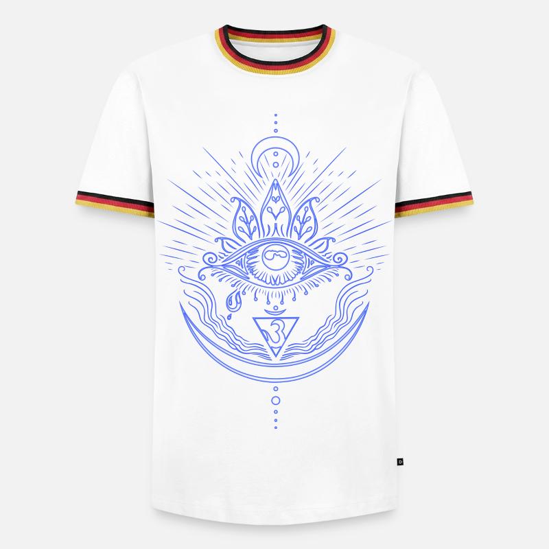 Third Eye Chakra Symbol Third Eye - Men's Ringer Shirt - white/tricolour