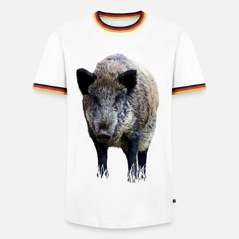Wild boar - Men's Ringer Shirt - white/tricolour