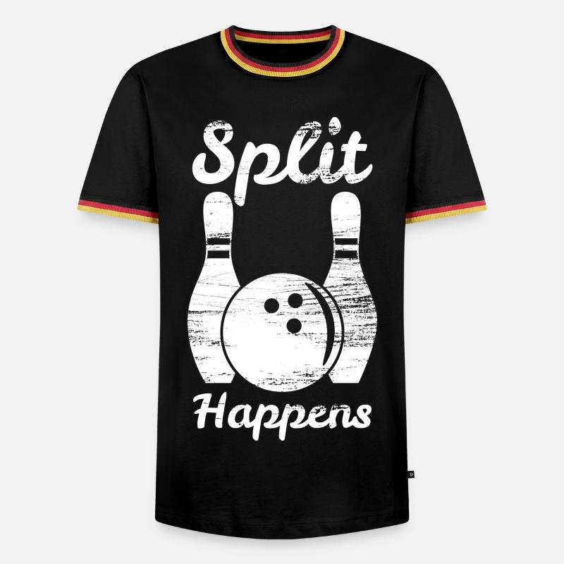 Bowling Split - Men's Ringer Shirt - black/tricolour