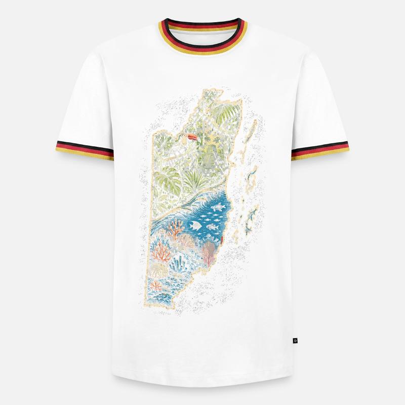 Belize Belizean Root - Men's Ringer Shirt - white/tricolour