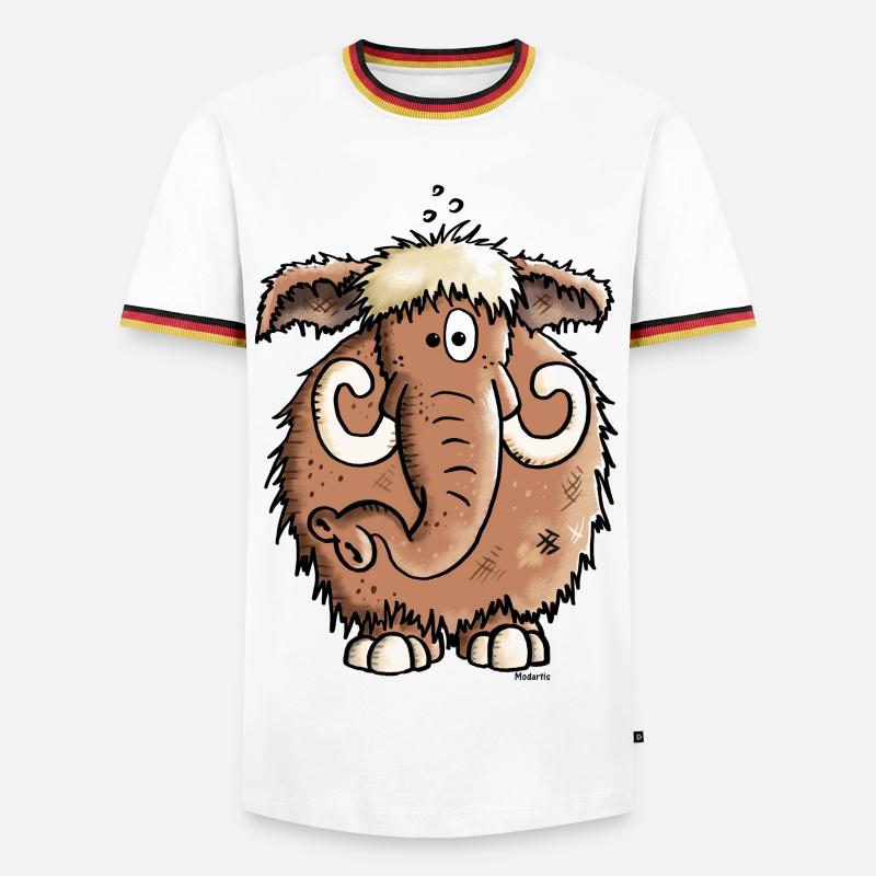 Géant Mammoth - Eléphant - T-shirt contrasté Homme - blanc/tricolore