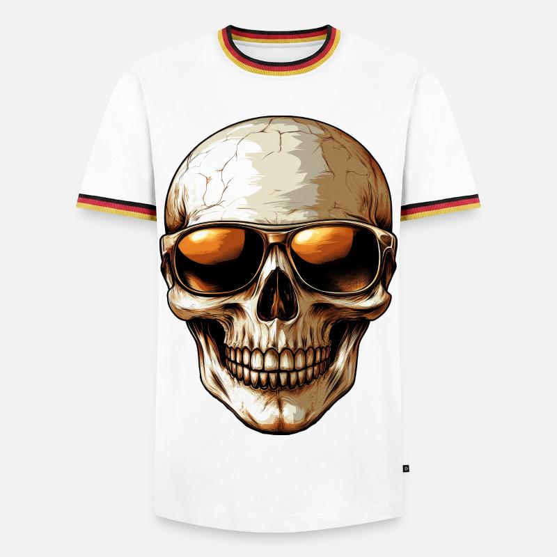 Chic skull - Men's Ringer Shirt - white/tricolour