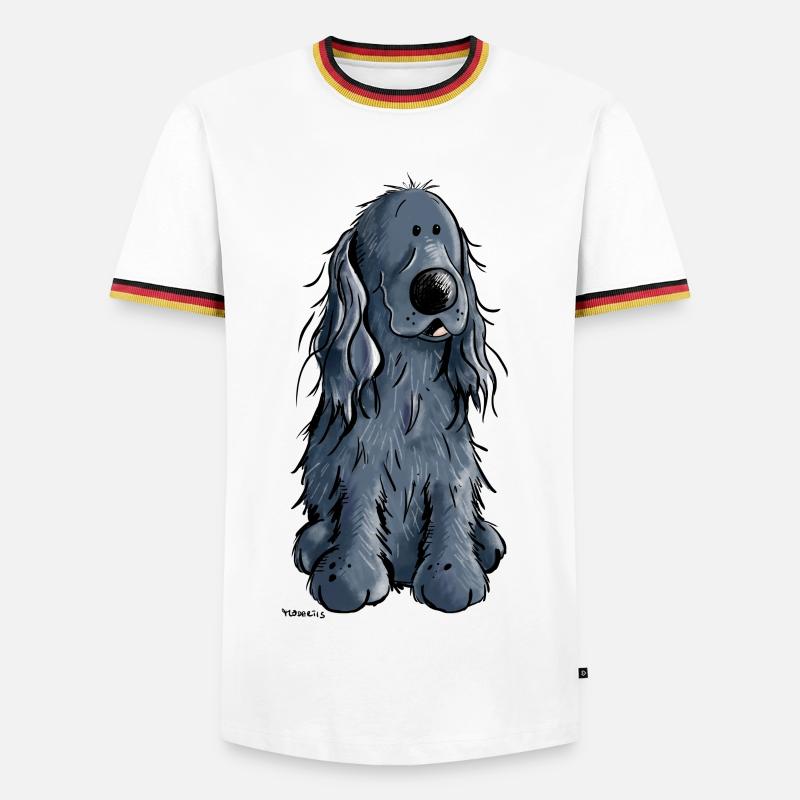 Süßer Cocker Spaniel - Männer Kontrast-T-Shirt - Weiß/Dreifarbig