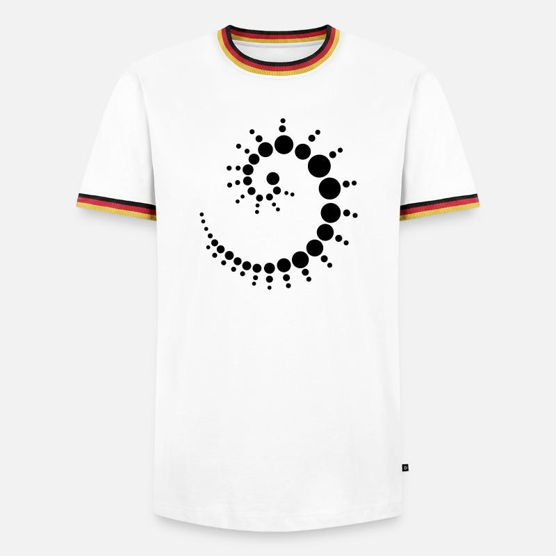 fossil - Men's Ringer Shirt - white/tricolour
