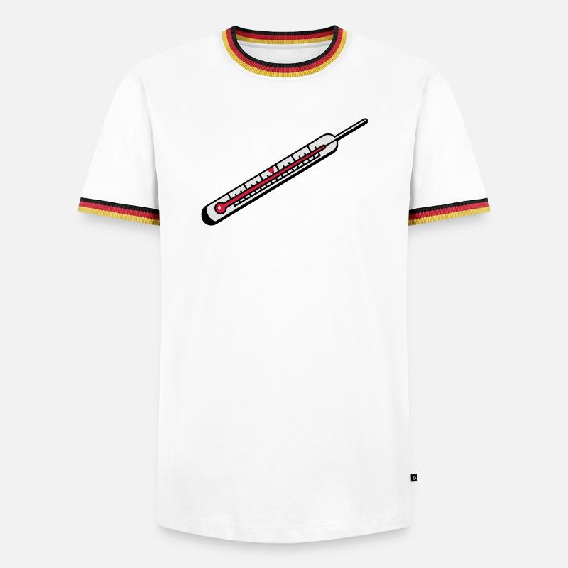 A mercury thermometer - Men's Ringer Shirt - white/tricolour
