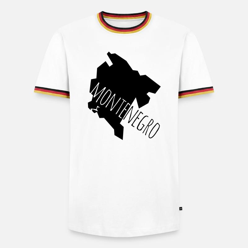 montenegro - Men's Ringer Shirt - white/tricolour
