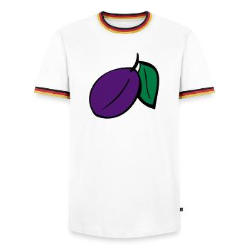 Prune - T-shirt contrasté Homme - blanc/tricolore - Devant - AI Model Female 172 light (172cm) & AI Model Male 185 light (185cm)