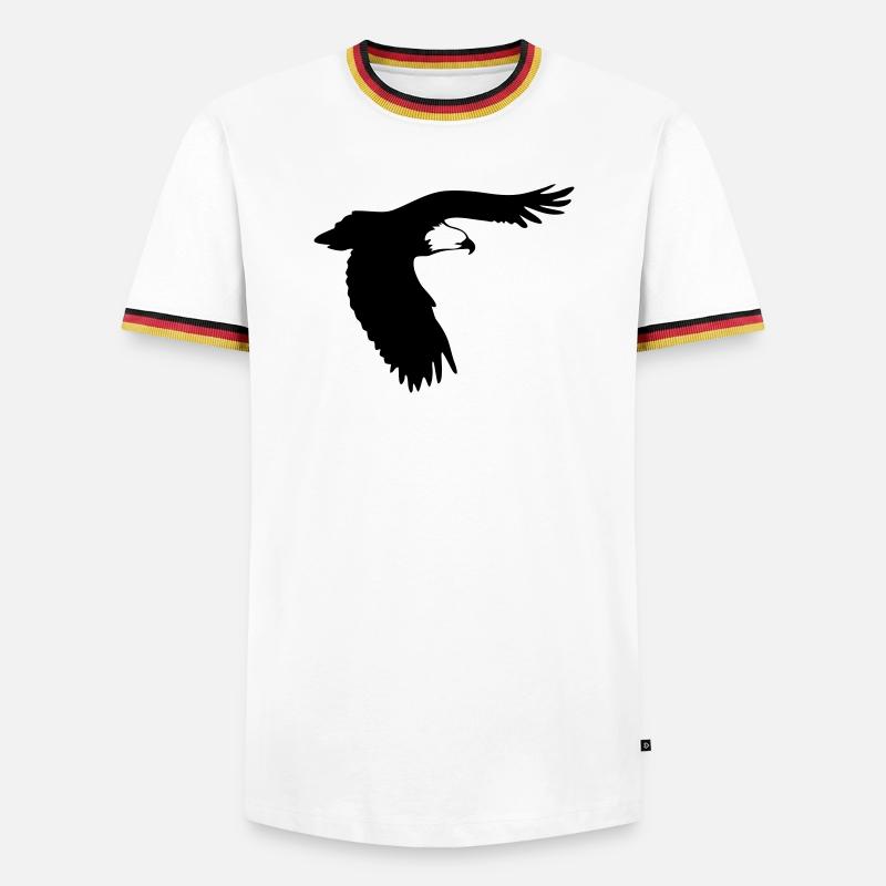 Raubvogel - Adler - Eagle - Men's Ringer Shirt - white/tricolour