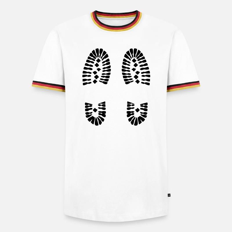 Footprints (V) - Men's Ringer Shirt - white/tricolour