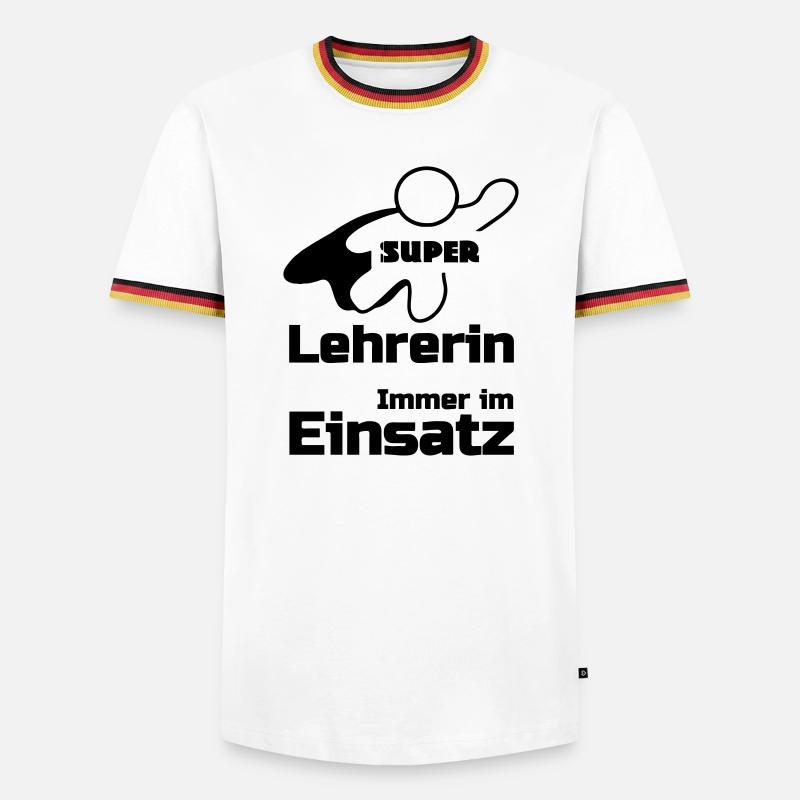 Super Lehrerin Geschenk - Männer Kontrast-T-Shirt - Weiß/Dreifarbig