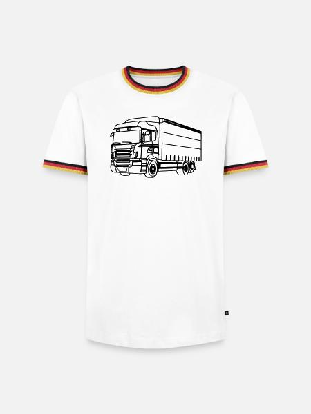 Truck V8 Power - Men's Ringer Shirt - white/tricolour