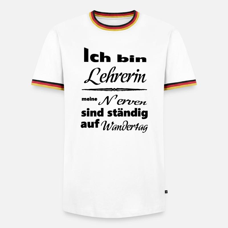Lehrerin Spruch Lehrer Schule Beruf Geschenk - Männer Kontrast-T-Shirt - Weiß/Dreifarbig
