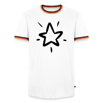 Sternen Solo - Männer Kontrast-T-Shirt - Weiß/Dreifarbig - Vorne - AI Model Female 172 light (172cm) & AI Model Male 185 light (185cm)