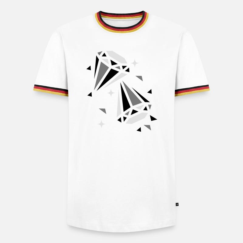 Two diamonds - Men's Ringer Shirt - white/tricolour