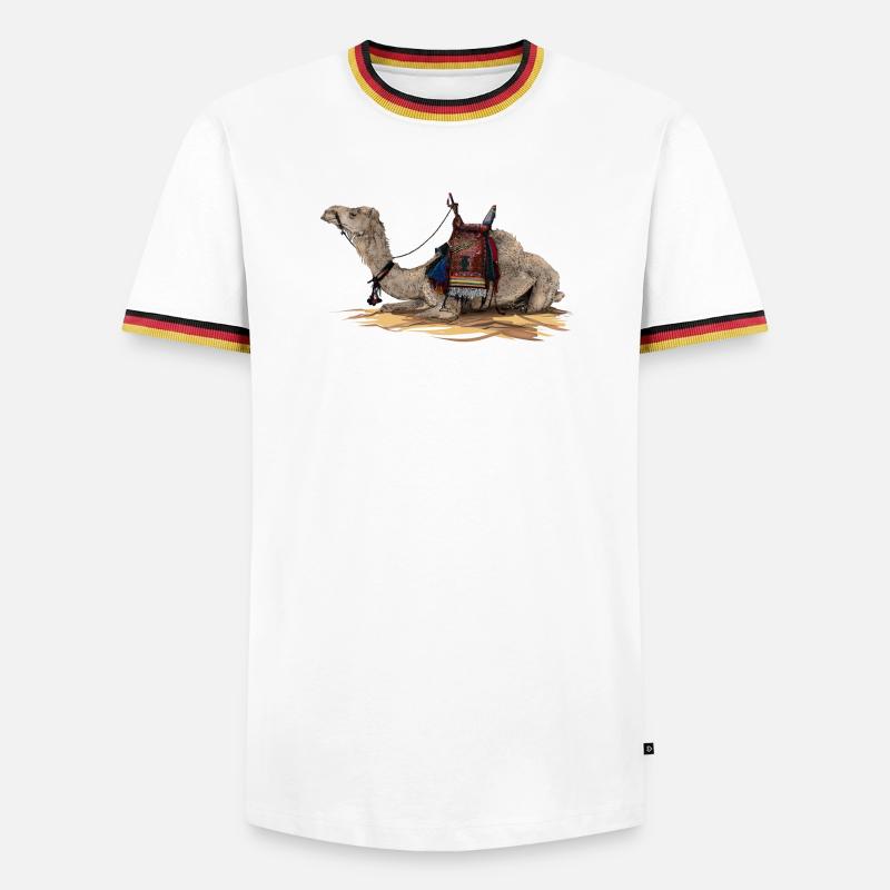 camel - Men's Ringer Shirt - white/tricolour