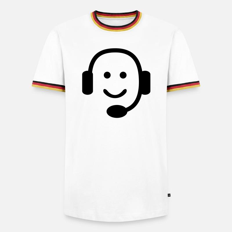 nerd - Men's Ringer Shirt - white/tricolour