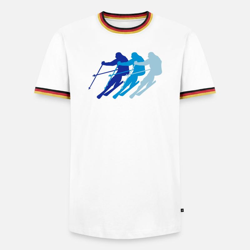 ski - Men's Ringer Shirt - white/tricolour