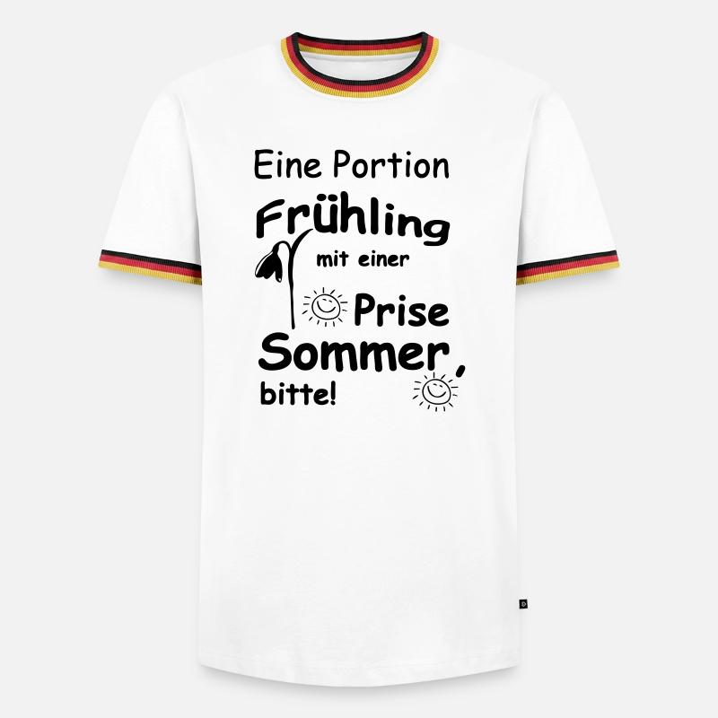 Frühling & Sommer Sprüche, Geschenk, Fun - Männer Kontrast-T-Shirt - Weiß/Dreifarbig