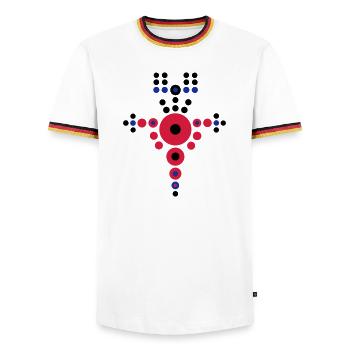viking - T-shirt contrasté Homme - blanc/tricolore - Devant - AI Model Female 172 light (172cm) & AI Model Male 185 light (185cm)