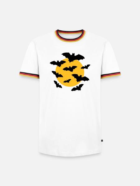 Bats & Moon - Men's Ringer Shirt - white/tricolour