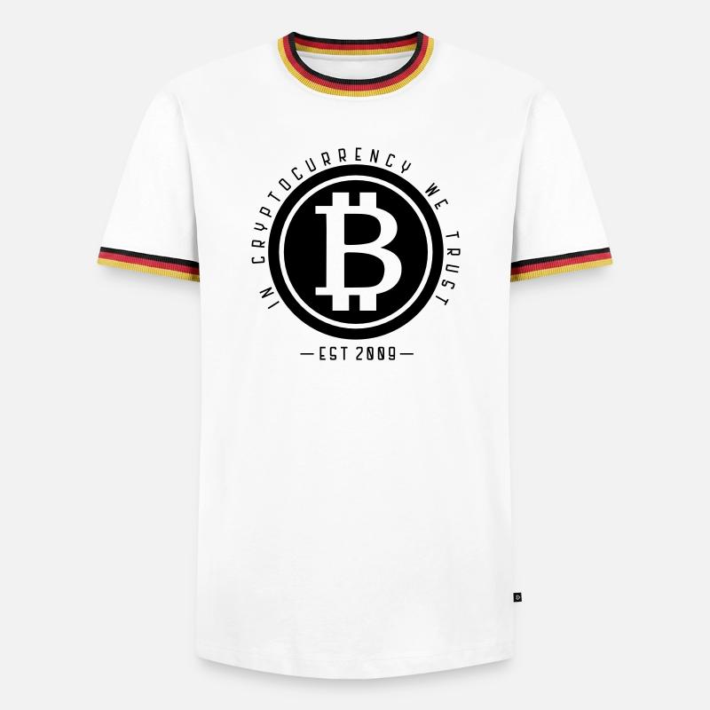 Bitcoin - in cryptocurrency we trust - Men's Ringer Shirt - white/tricolour
