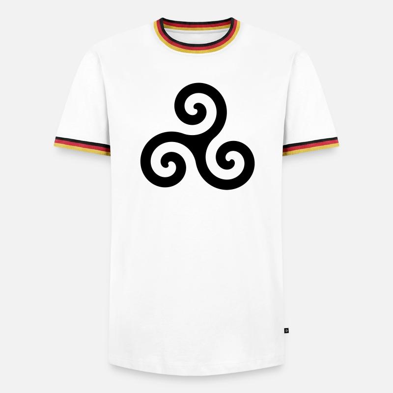 Britian - Männer Kontrast-T-Shirt - Weiß/Dreifarbig