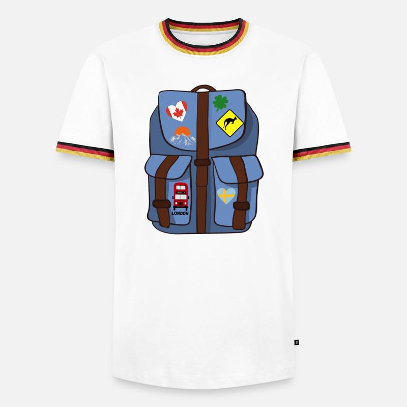 backpack - Men's Ringer Shirt - white/tricolour