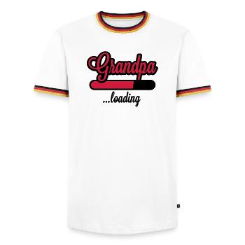 Grandpa loading - Männer Kontrast-T-Shirt - Weiß/Dreifarbig - Vorne - AI Model Female 172 light (172cm) & AI Model Male 185 light (185cm)