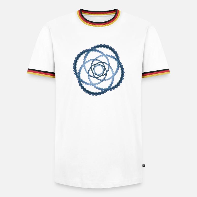atom - cellular six - Men's Ringer Shirt - white/tricolour