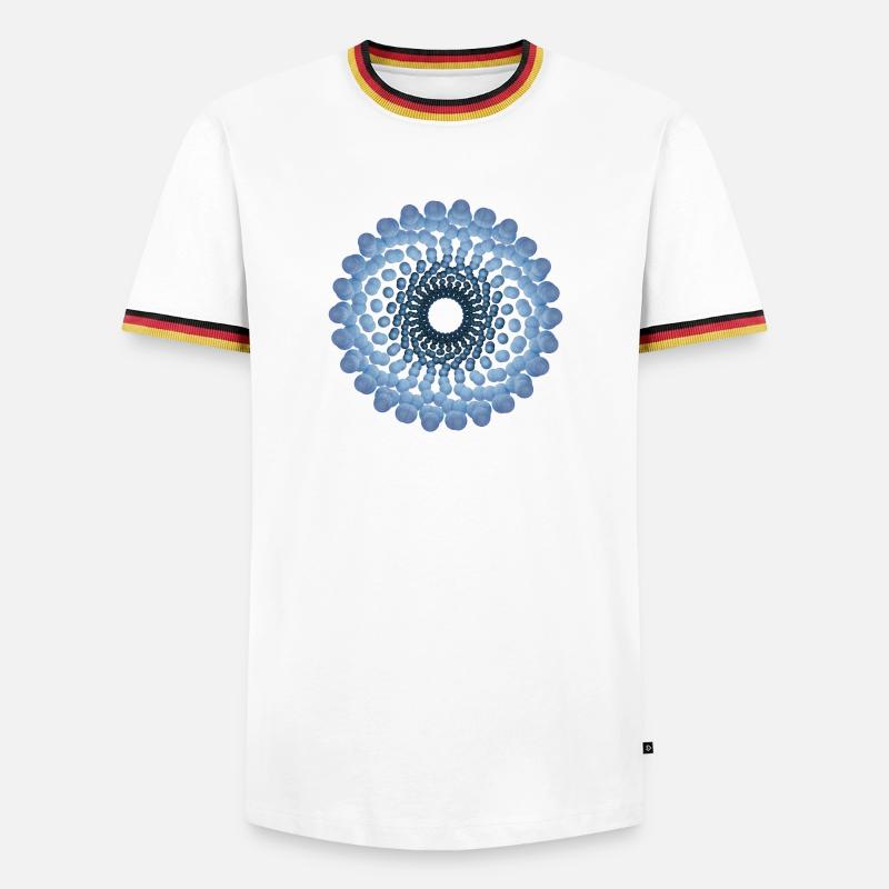 atom - cellular seven - Männer Kontrast-T-Shirt - Weiß/Dreifarbig