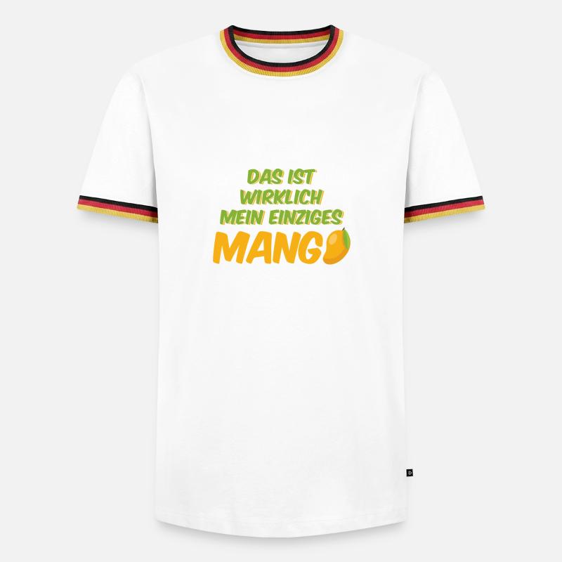 Obst Früchte Geschenkidee Früchte Funsprüche Obst - Männer Kontrast-T-Shirt - Weiß/Dreifarbig