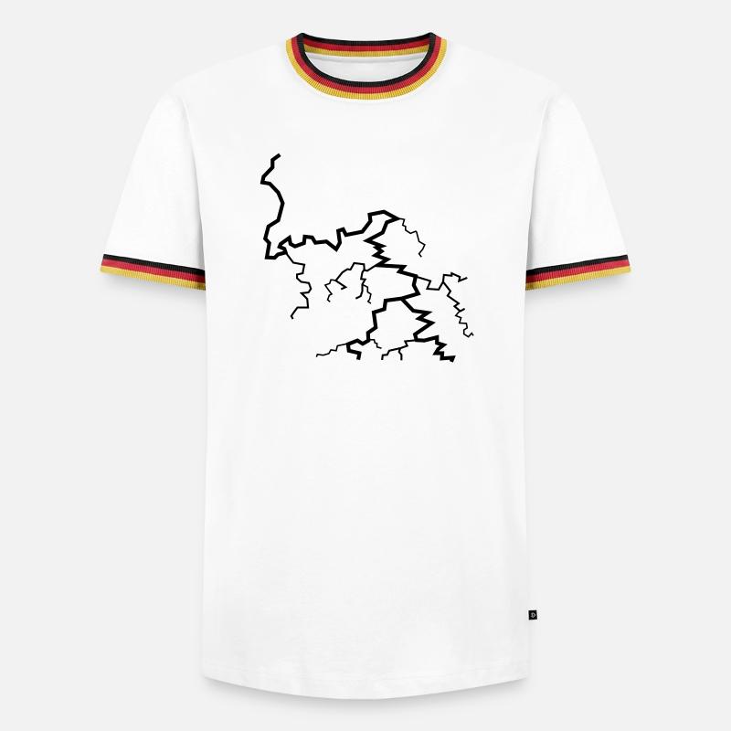 blitz - Men's Ringer Shirt - white/tricolour