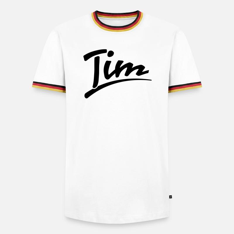 Tim | tim - Men's Ringer Shirt - white/tricolour