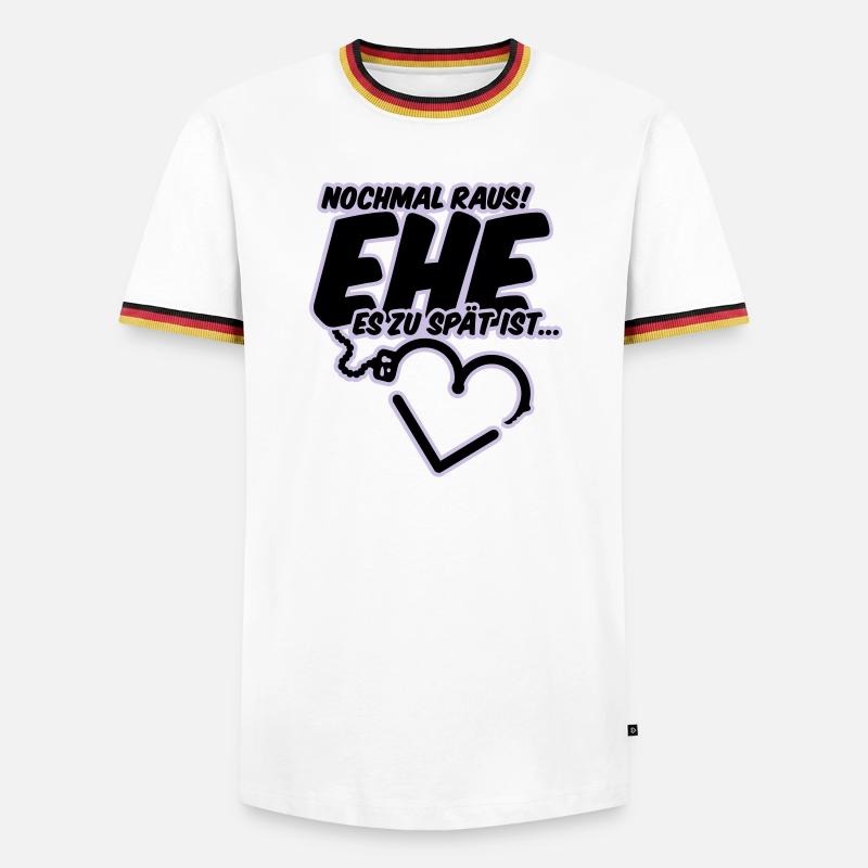 polterabend hochzeit junggesellenabschied - Männer Kontrast-T-Shirt - Weiß/Dreifarbig