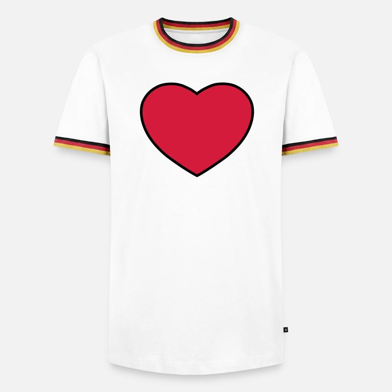 Heart - Men's Ringer Shirt - white/tricolour