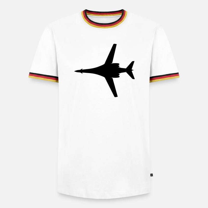 B-1B - Männer Kontrast-T-Shirt - Weiß/Dreifarbig