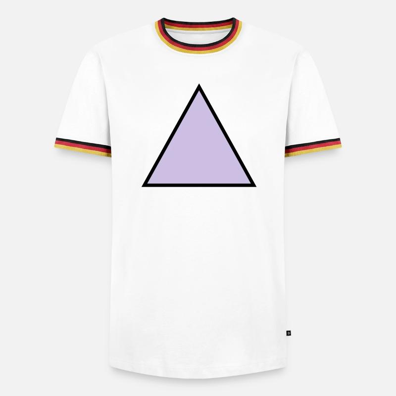 hipster triangle dreieck form - Männer Kontrast-T-Shirt - Weiß/Dreifarbig