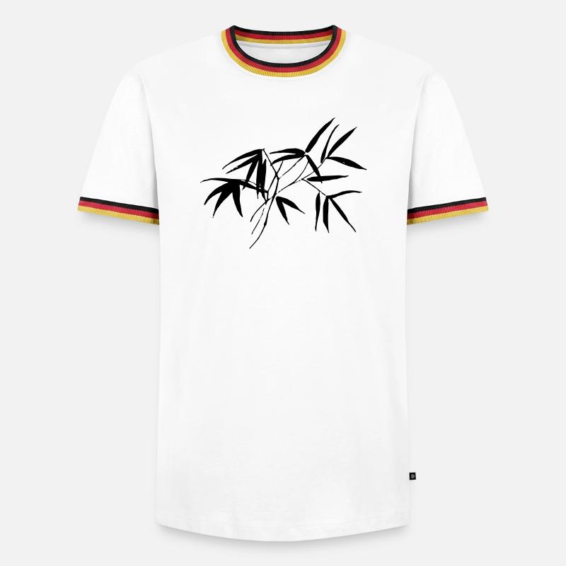 bamboo - Men's Ringer Shirt - white/tricolour
