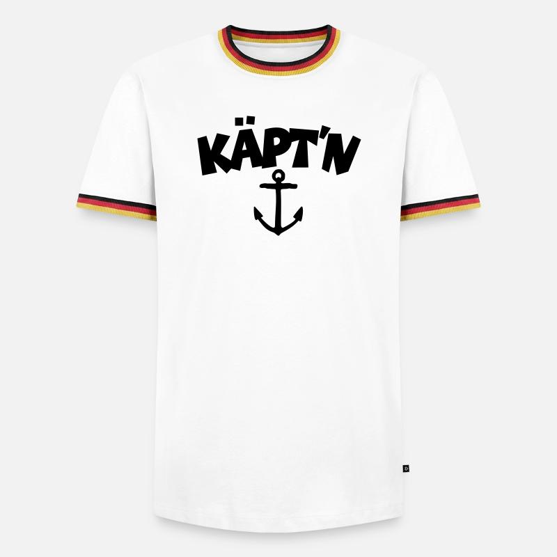 Captain anchor (EU) - Men's Ringer Shirt - white/tricolour