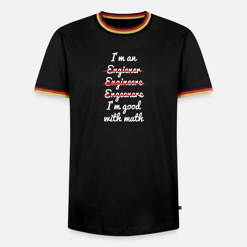 maths - Men's Ringer Shirt - black/tricolour