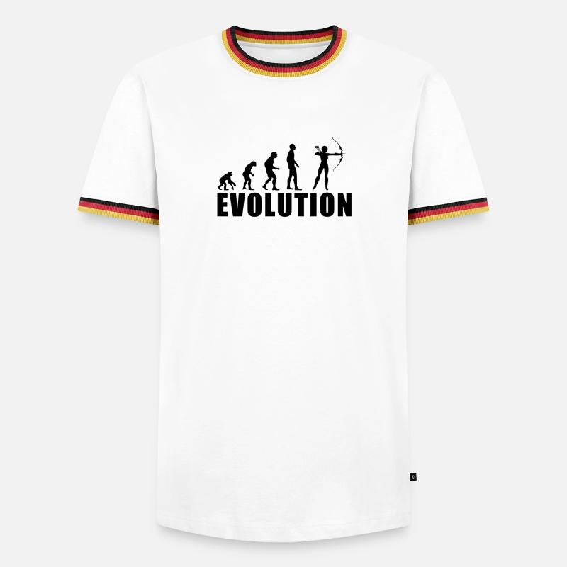 EVOLUTION ARCHERY Gift - Men's Ringer Shirt - white/tricolour